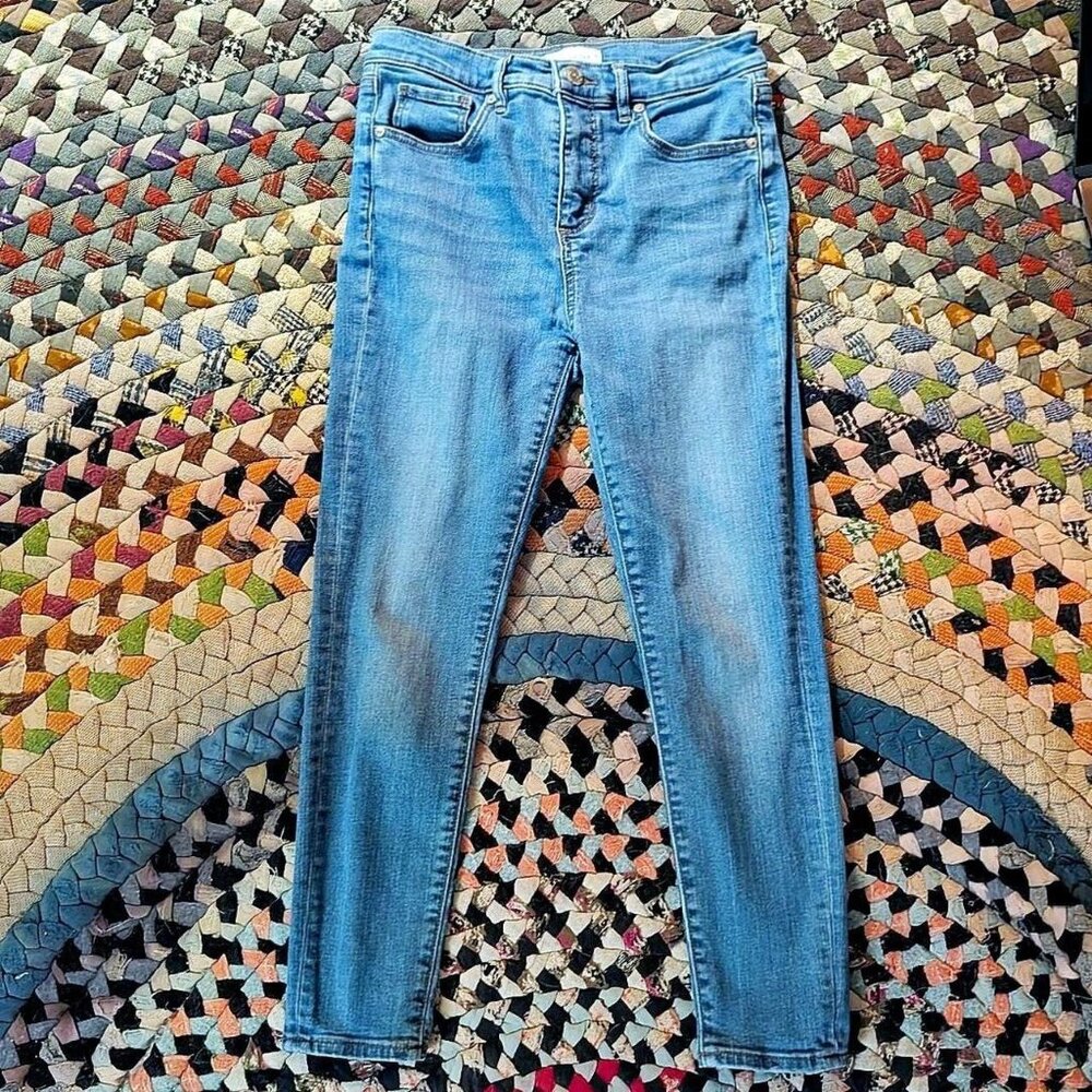 LOFT Brand High Waisted Blue Denim Skinny Jeans